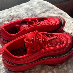 Nike Air max 97 Cheetah and red sneakers size 7